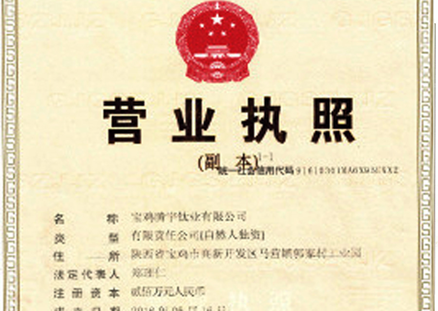 營業執(zhí)照